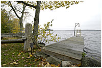 Chathance Lake dock, Autumn