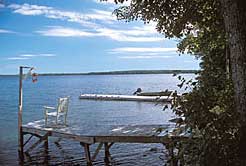 two fishing docks