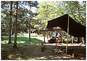 Cathance Lake Maine Canoe base camp