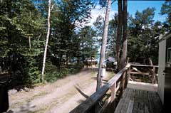 looking past driveway from camp office