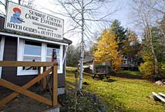 Sunrise sign and cottage